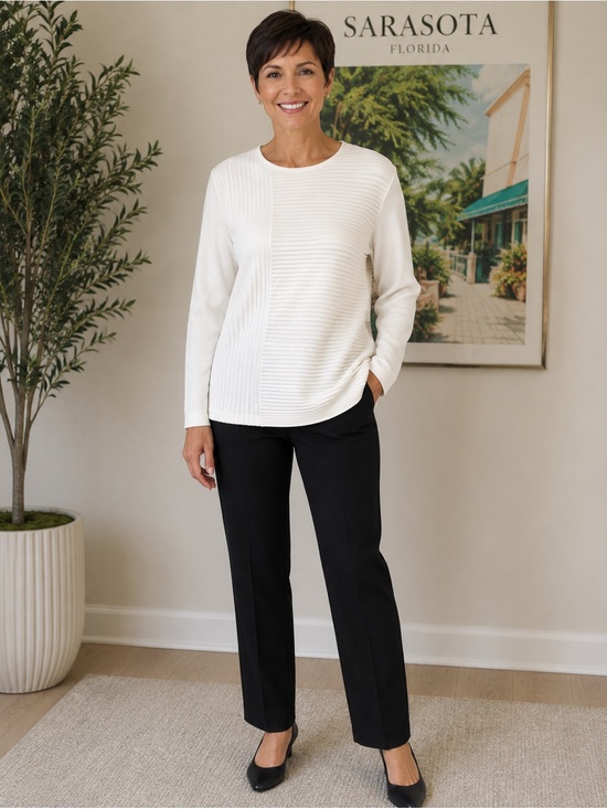 Vila Milano Sweaters - Vila Milano size Large Cream colored long sleeve ribbed tunic length sweater